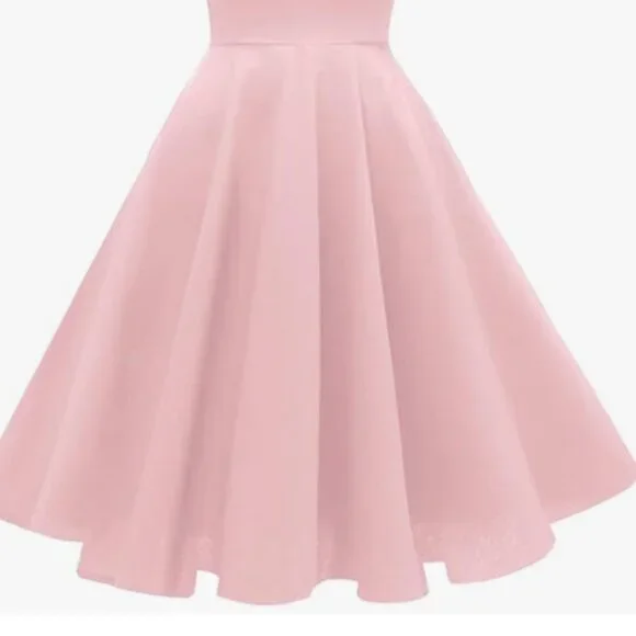 Women's 1950s Retro Vintage Spaghetti Strap Cocktail Swing Dresses Rockabilly - Picture 3 of 6